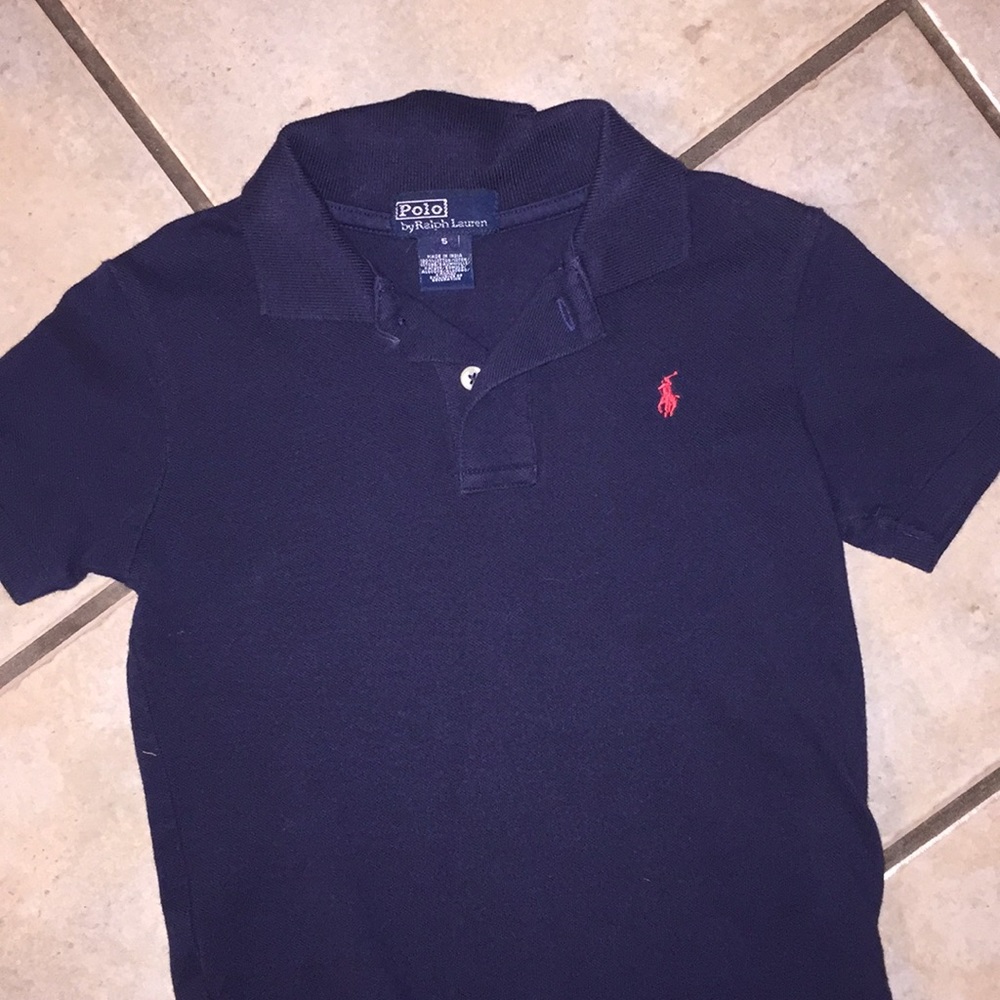Navy Blue Collared Polo Shirt